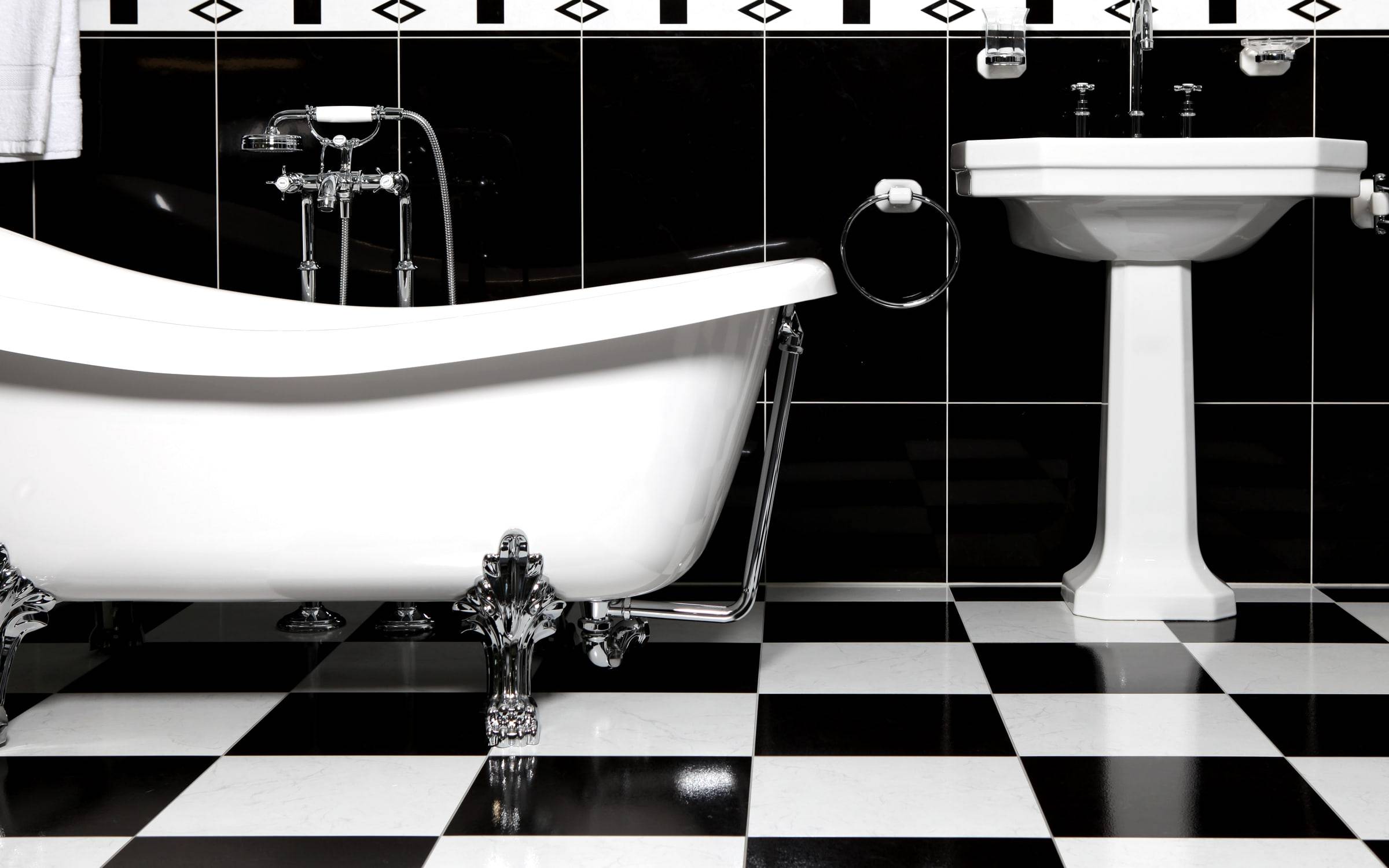 Bathroom with a freestanding bath