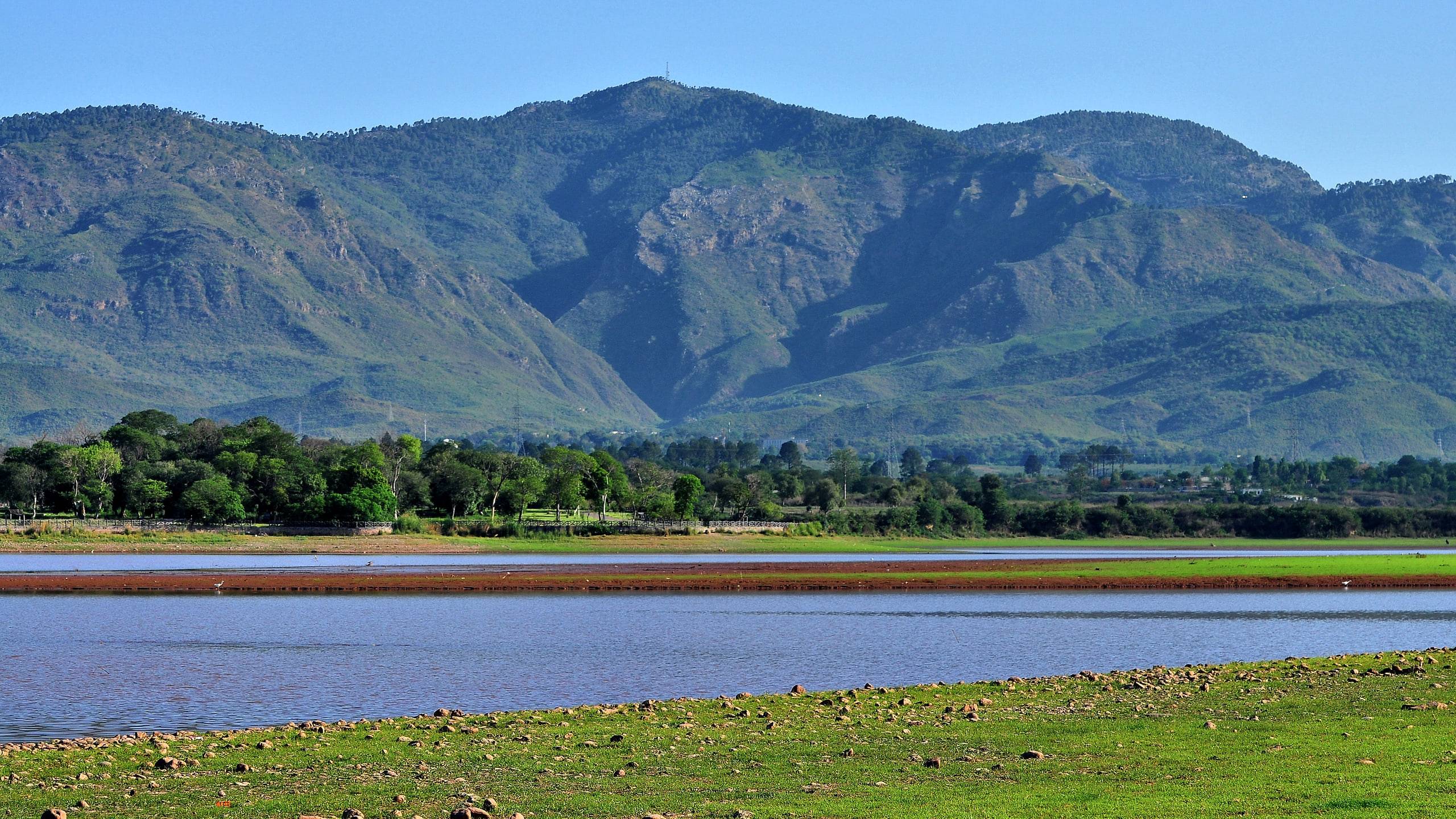 Rawal Lake at the foot of the Margalla Hills, Islamabad