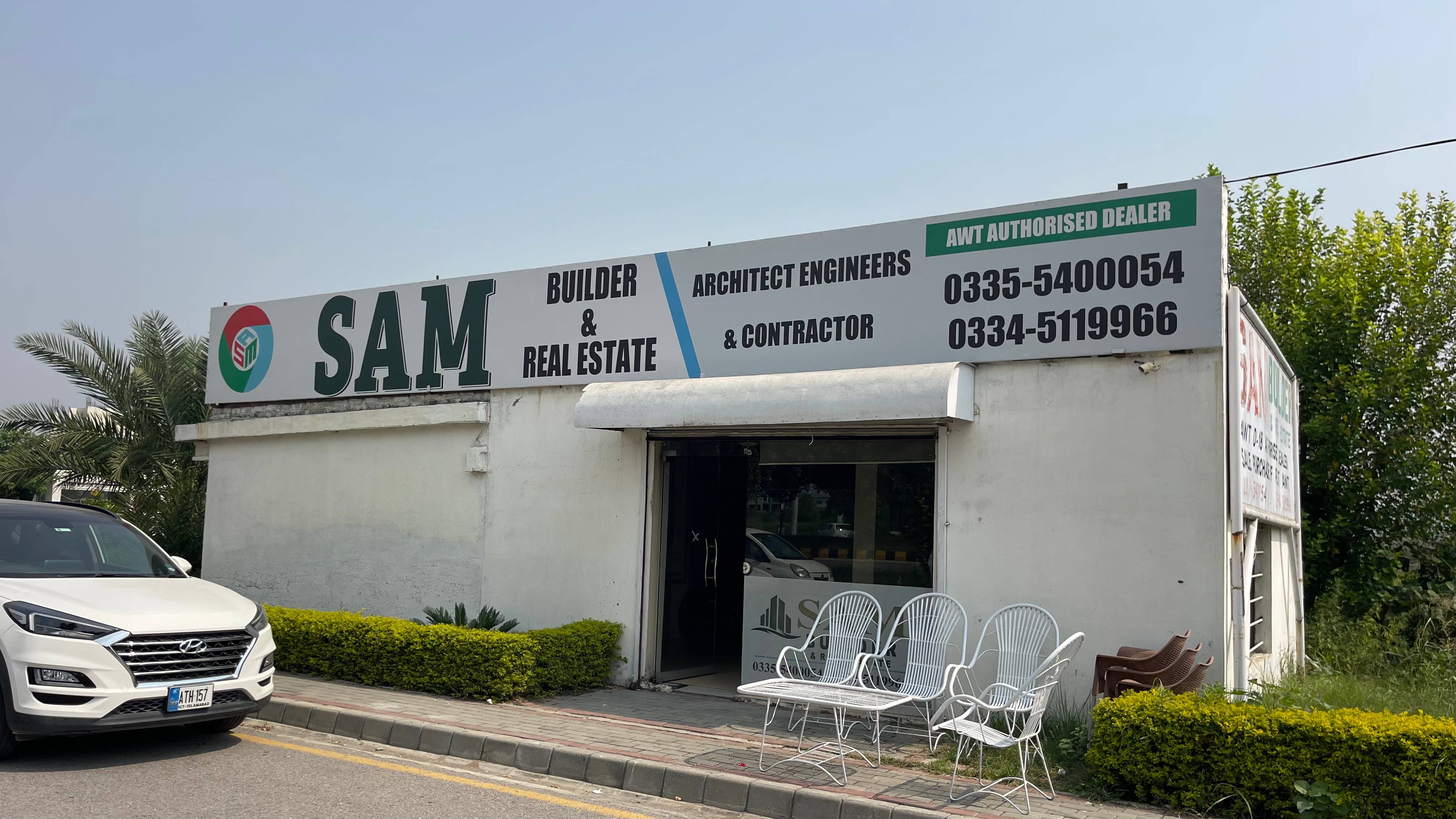 The Sam Builder & Real Estate office in Block B, AWT D-18